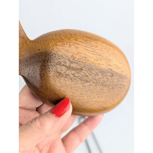 Set of 2 Vtg 60s Hawaiian Monkey Pod Wood Bowls Hand Carved Polynesian Decor - Picture 7 of 7